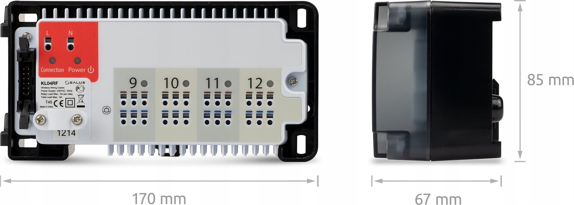 Modul zgjerues Salus KL04RF, 4 zona ngrohjeje, 230V, i bardhë