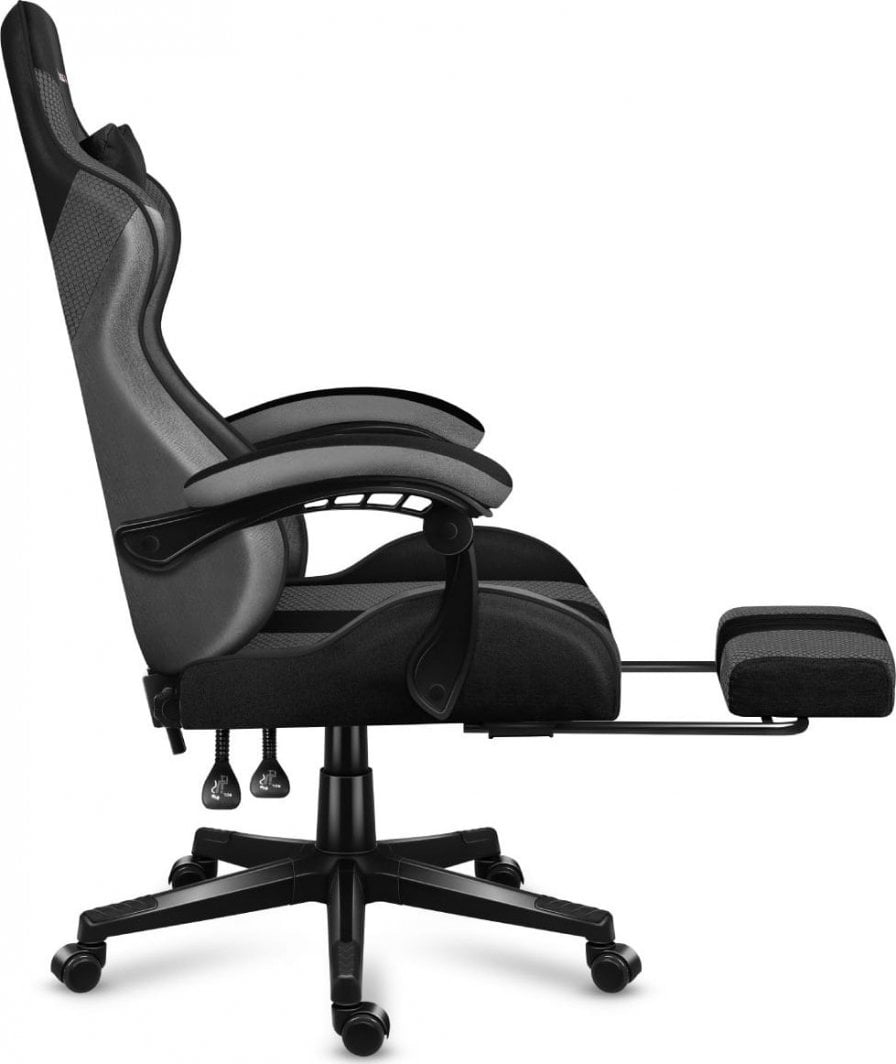Karrige gaming Huzaro Force 4.7, mekanizëm lëkundës, këmbëzare, gri