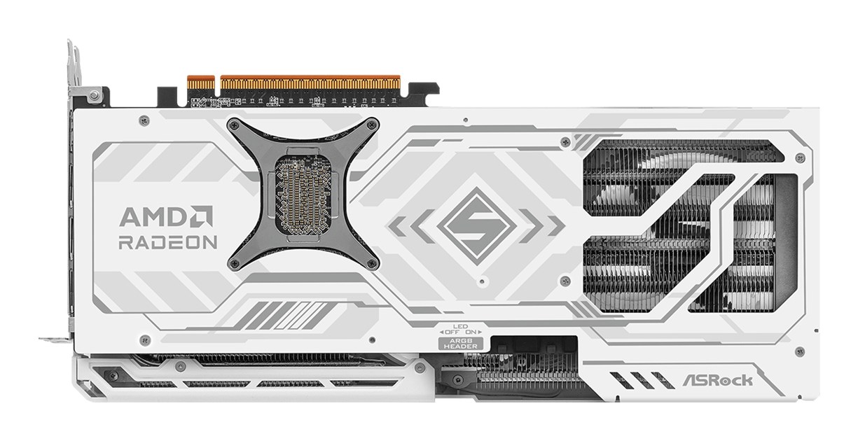 Kartë grafike ASRock Radeon RX 9070 XT Steel Legend, 16GB GDDR6, PCI Express, e bardhë