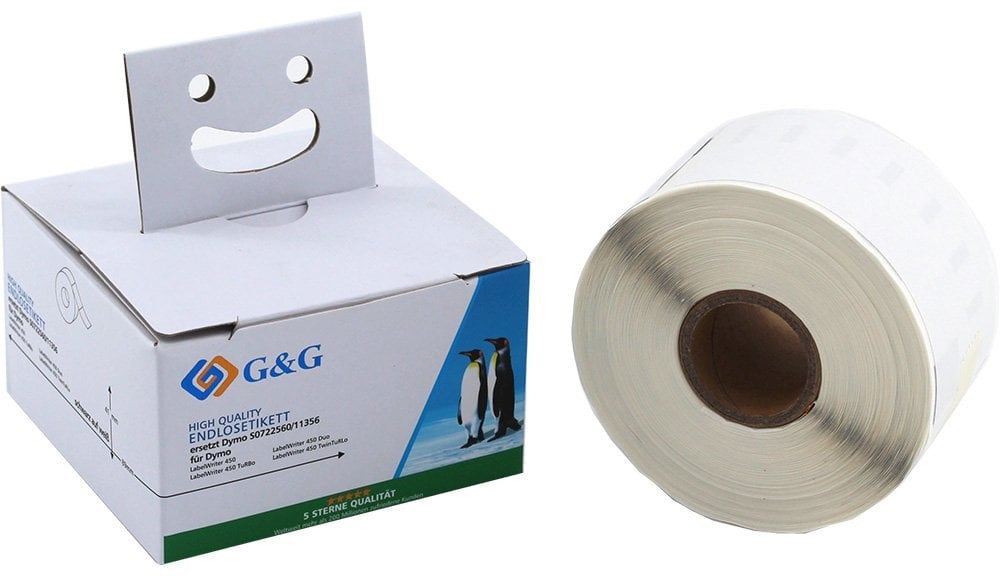 Etiketa adrese G&amp;G BM-D-G-11356, 41 x 11 mm, ngjitëse, të bardha