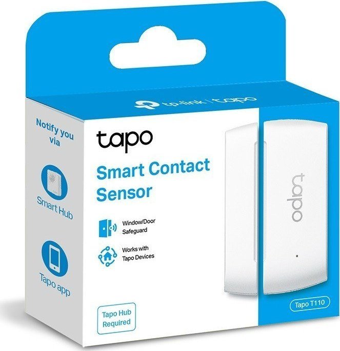 Sensor magnetik TP-Link Tapo T110, smart për dyer dhe dritare, njoftime në kohë reale, i bardhë
