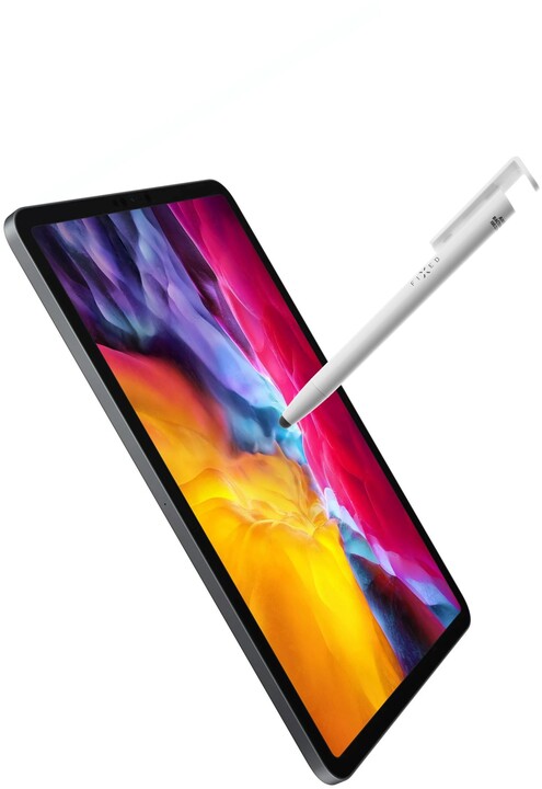 Laps FIXED - 3në1 me majë shkruese dhe mbajtëse, sipërfaqe antibakteriale, i bardhë