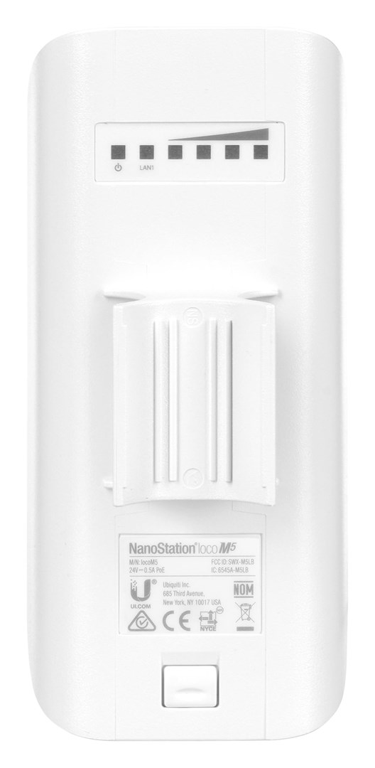 Pikë aksesi outdoor Ubiquiti NanoStation LocoM5, 150 Mbit/s, 5 GHz, e bardhë
