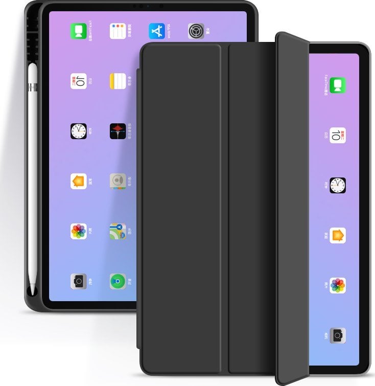 Këllëf tablet eStuff Pencil Case për iPad 10.2", folio, i zi