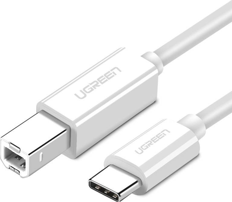 Kabllo USB Ugreen UGR1145WHT, USB-B në USB-C, 1.5 m, e bardhë