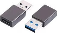 Adapter USB C TECH USB 3.2 Type C në USB A, 5Gbps, gri