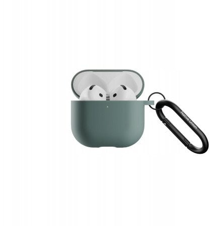 Këllëf për kufje Native Union Active Case për AirPods 4, silikoni, me karabinë, jeshile Slate