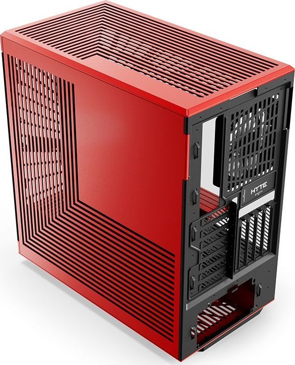 Kasë Hyte Y40, e zezë dhe e kuqe, Midi Tower