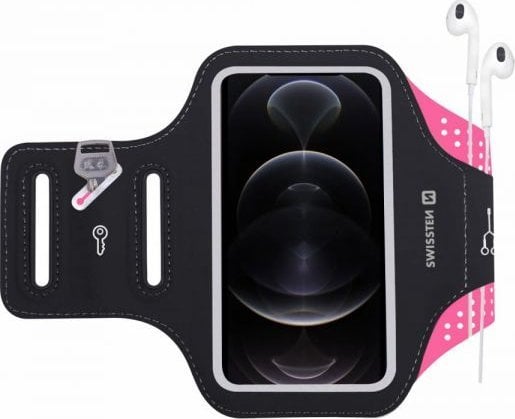 Mbajtëse për krah Swissten Arm Band Case, për telefona deri 6.0", rozë