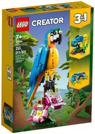 Set lodër LEGO Creator Exotic Parrot 31136, 3 në 1, 7 vjeç+