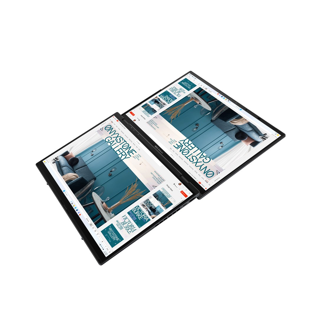 Laptop ASUS Zenbook Duo UX8406CA-PZ068X, 14", Intel Core Ultra 9 285H, Hybrid (2-in-1), Touchscreen 3K, 32 GB LPDDR5x-SDRAM, 2 TB SSD, i hirtë