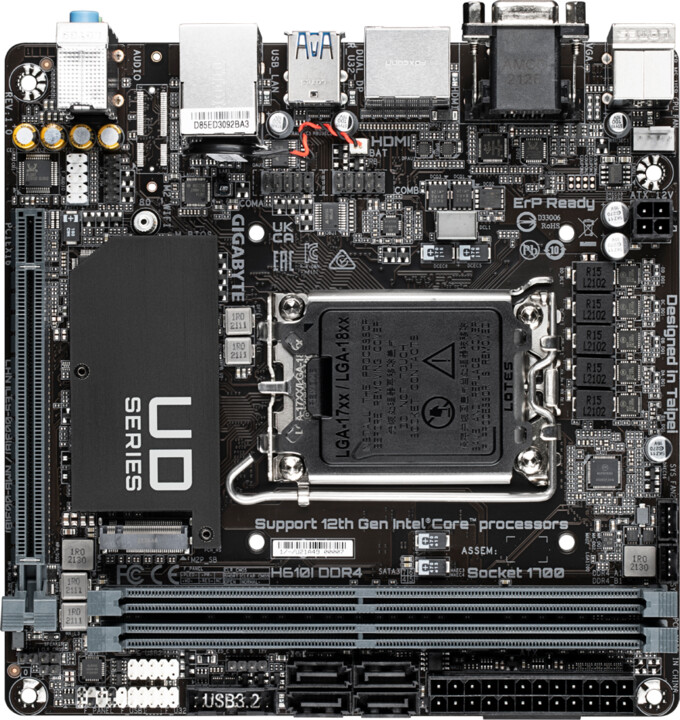 Pllakë amë GIGABYTE H610I DDR4 - Intel H610