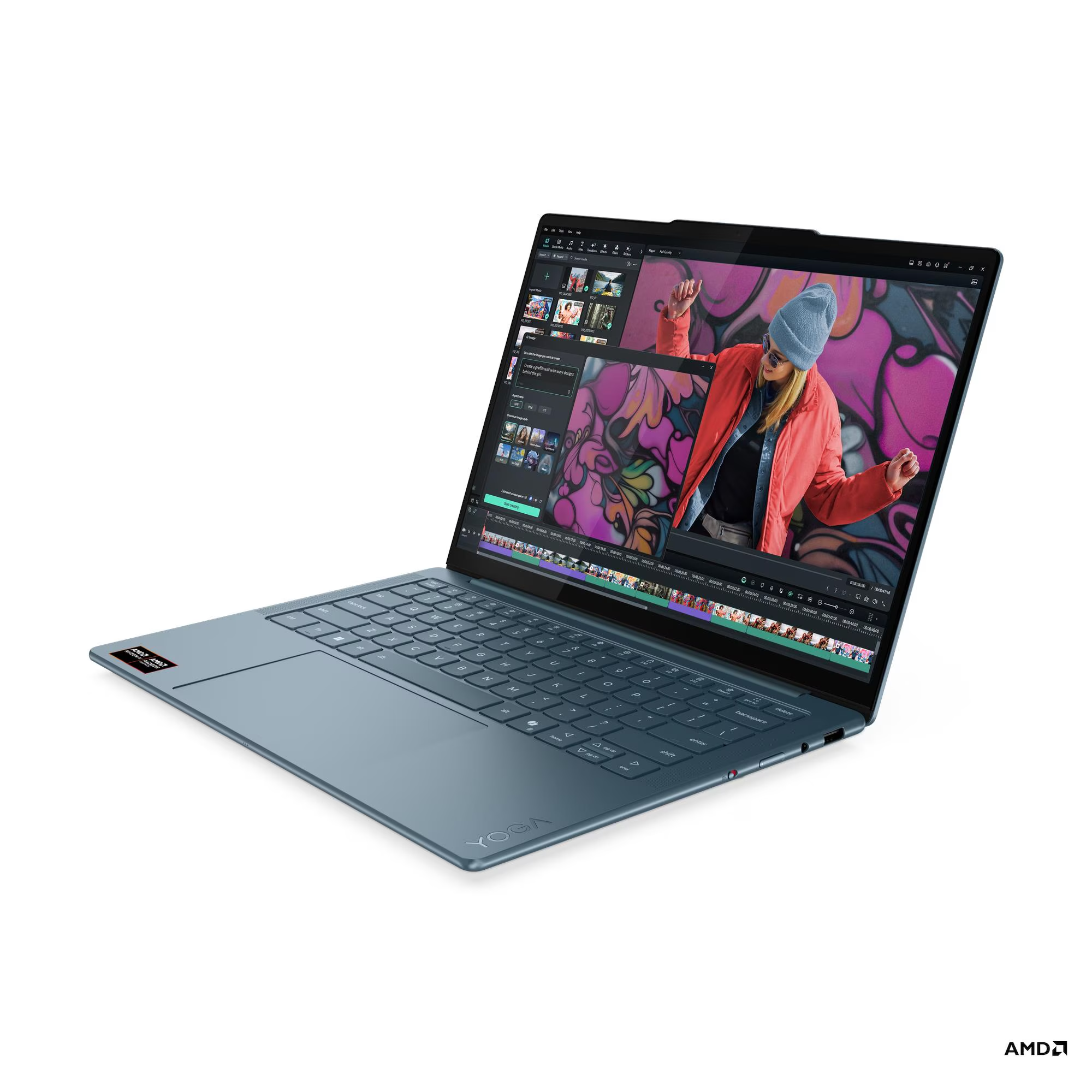 Laptop Lenovo Yoga Slim 7 14AKP10, 14", AMD Ryzen AI 7 350, 32GB RAM, 1TB SSD, AMD Radeon 860M, i kaltër