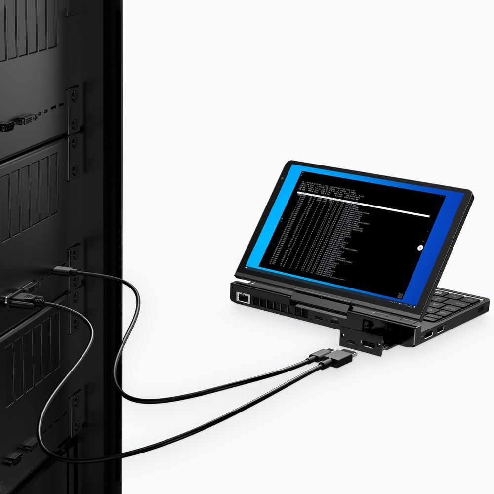 Laptop mini GPD Pocket 4, 8" WQXGA, Ryzen 7 8840U, Touchscreen, 144Hz IPS, 16GB, SSD 1TB, Radeon 780M 3GB, i hirtë