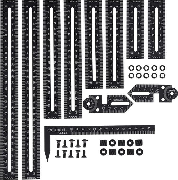 Set mjetesh Alphacool Eiskoffer Professional, përkulje HardTube 13 16mm, valixhe profesionale, i zi