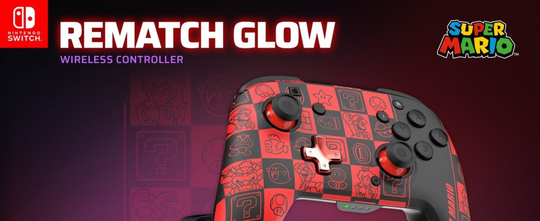 Kontroller PDP Rematch Glow in the Dark, wireless, shumëngjyrësh