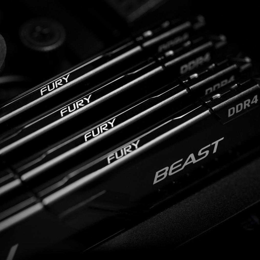 Memorie Kingston Fury Beast, DDR4, 32 GB, 3600 MHz, CL17, KF436C17BBK4/32