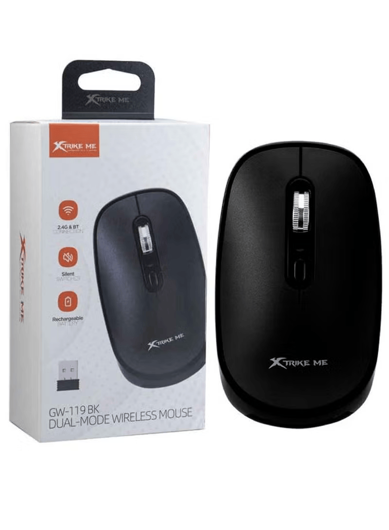 XTRIKE ME GW-119 BK Office BT Wireless Mouse Black