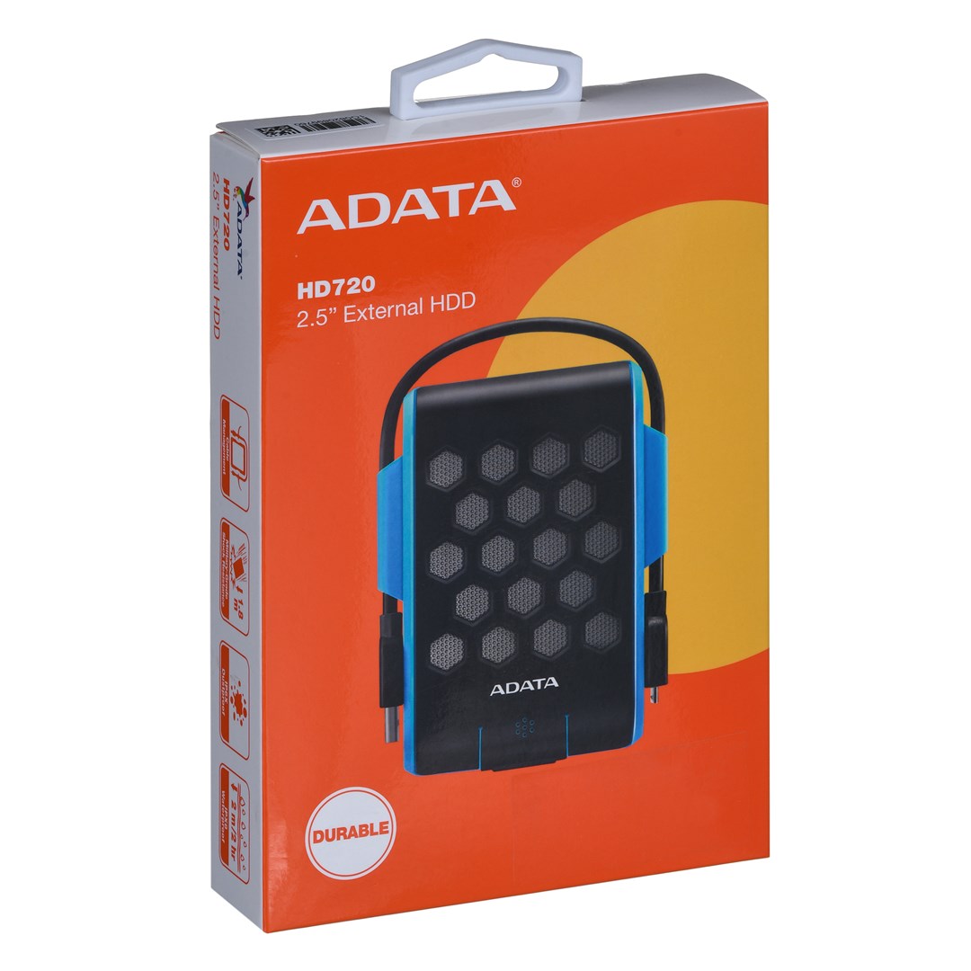 Hard disk i jashtëm ADATA HD720, 1TB, USB 3.2, zi kaltër
