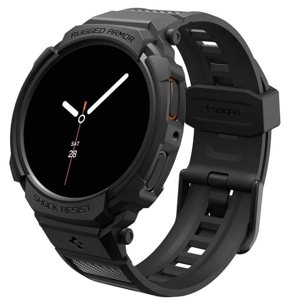 Aksesor për smartwatch Spigen Rugged Armor Pro, Galaxy Watch8 44mm, i zi