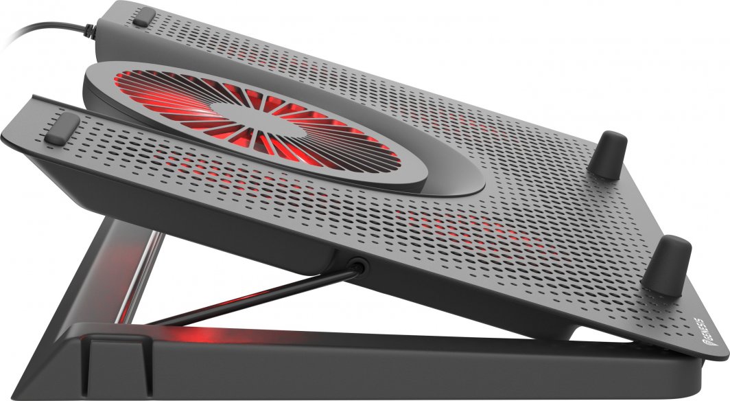 Stendë për ftohje Genesis Oxid 550 për laptop 15.6-17.3", 5 ventilator, dritë të pasme, 1 USB (NHG-1411),e zezë, plastike