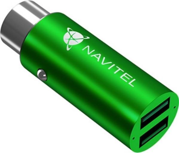 Karikues për veturë Navitel UC3203 (UC323), 2x USB-A, 3 A, i gjelbër