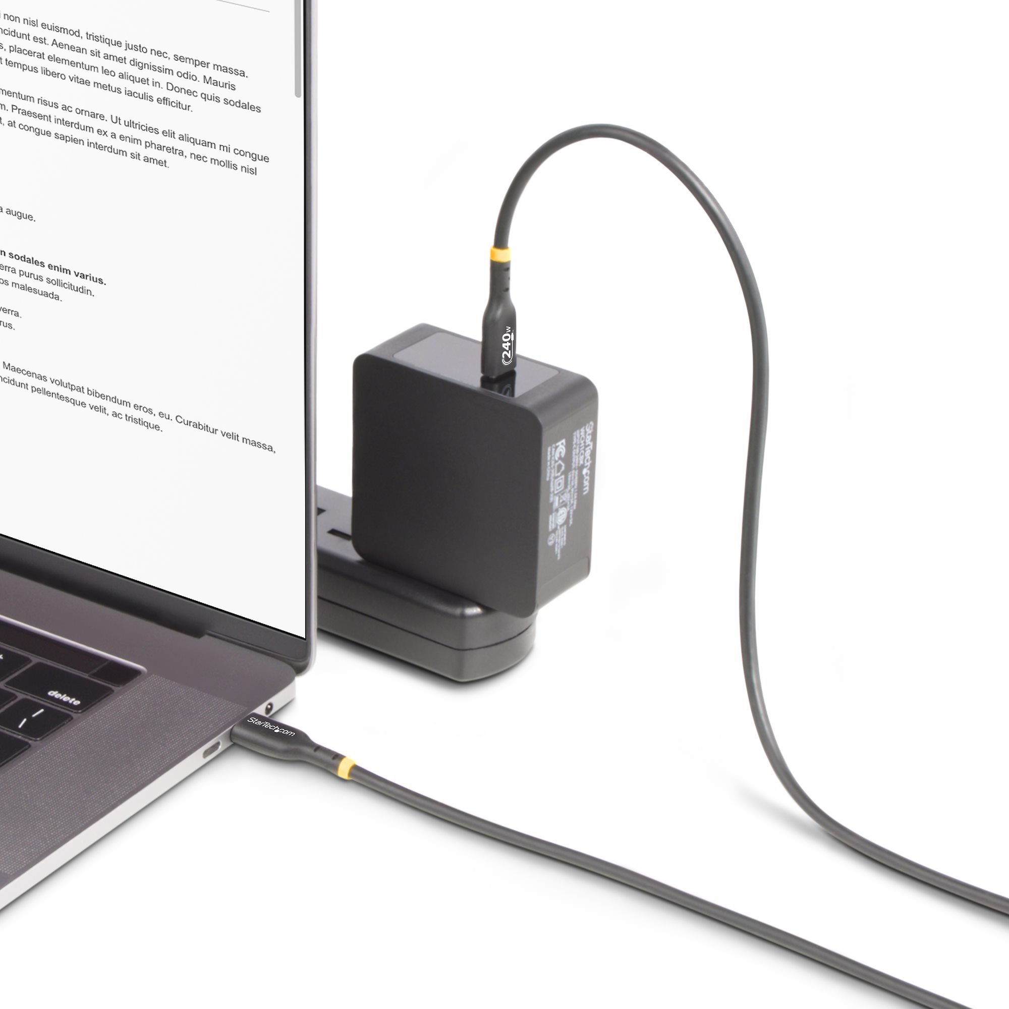 Kabllo karikues USB C StarTech.com, 1m, 240W PD, e zezë