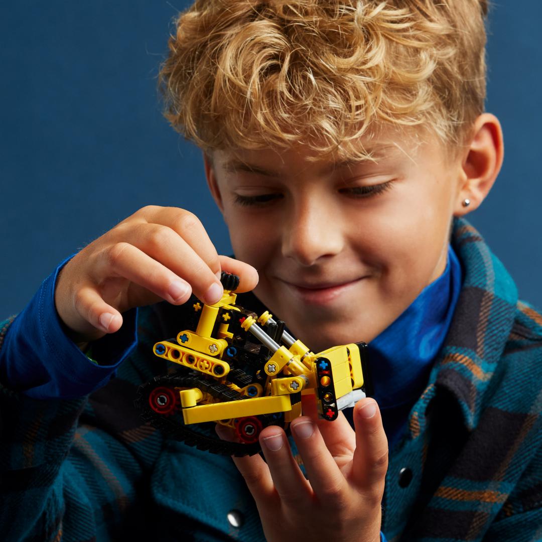 Llodër ndërtimi LEGO Technic Bulldozer 42163, model ndërtimi, për fëmijë