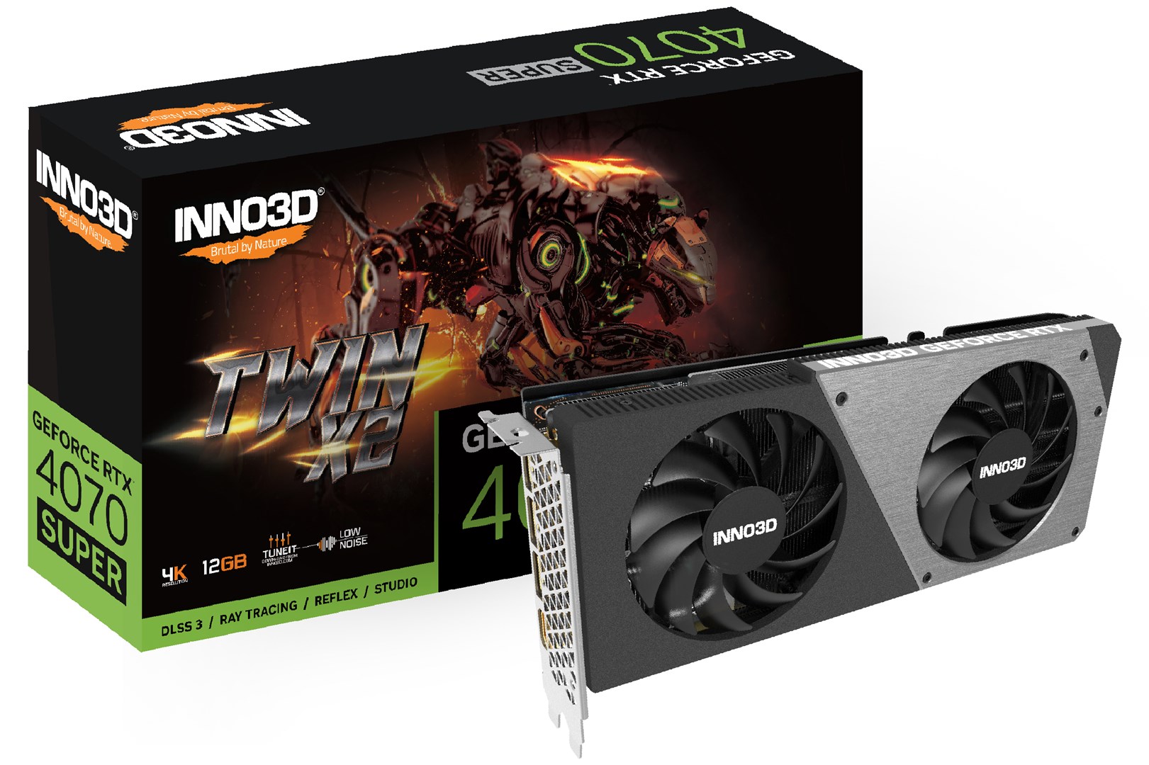 Kartelë grafike Inno3D GeForce RTX 4070 SUPER Twin X2 12GB GDDR6X