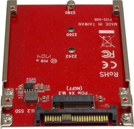 Adapter StarTech M.2 në U.2 SFF-8639, PCIe NVMe, 2.5", i zi