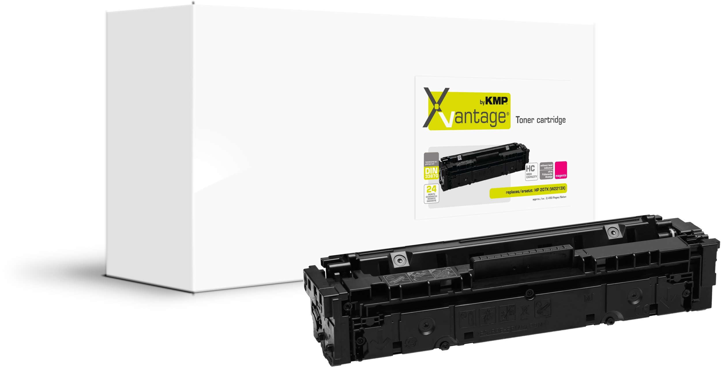 Тонер KMP 2558 3086, компатибилен со HP W2213X 207X, 2450 страници, магента