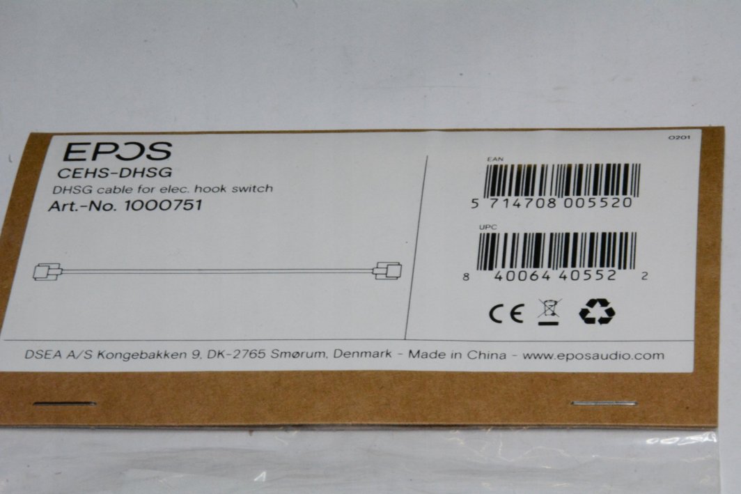 Kabllo EPOS CEHS-DHSG, për kufje wireless IMPACT, e zezë