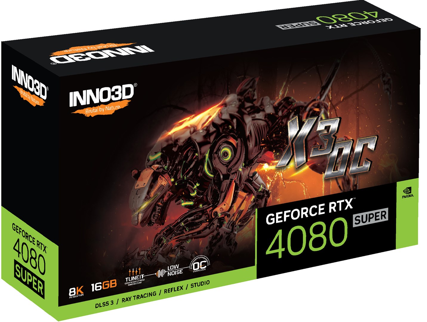 Kartë grafike Inno3D NVIDIA GeForce RTX 4080, OC, 16 GB GDDR6X