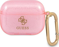 Mbrojtëse Guess GUAPUCG4GP për AirPods Pro, Glitter Collection, TPU, rozë