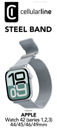 CELLULARLINE BAND APP.WATCH 42(S.1-2-3)/44/45/46 SILVER