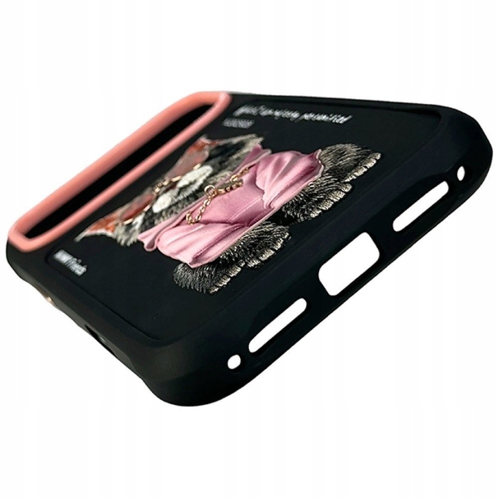 Mbrojtëse telefoni Nimmy Case Glasses Cool Cat, për iPhone 17 Pro, e zezë