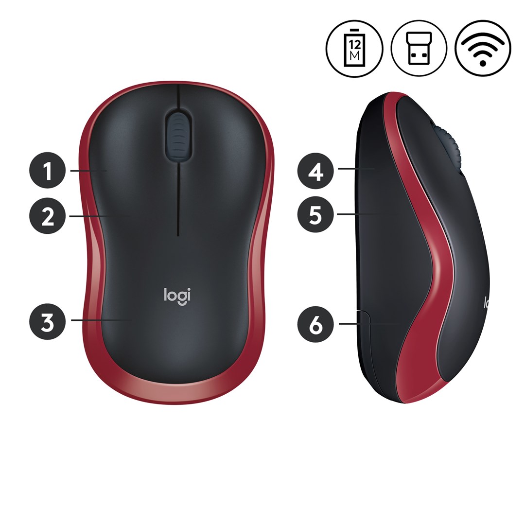 Глувче Logitech M185, RF Wireless
