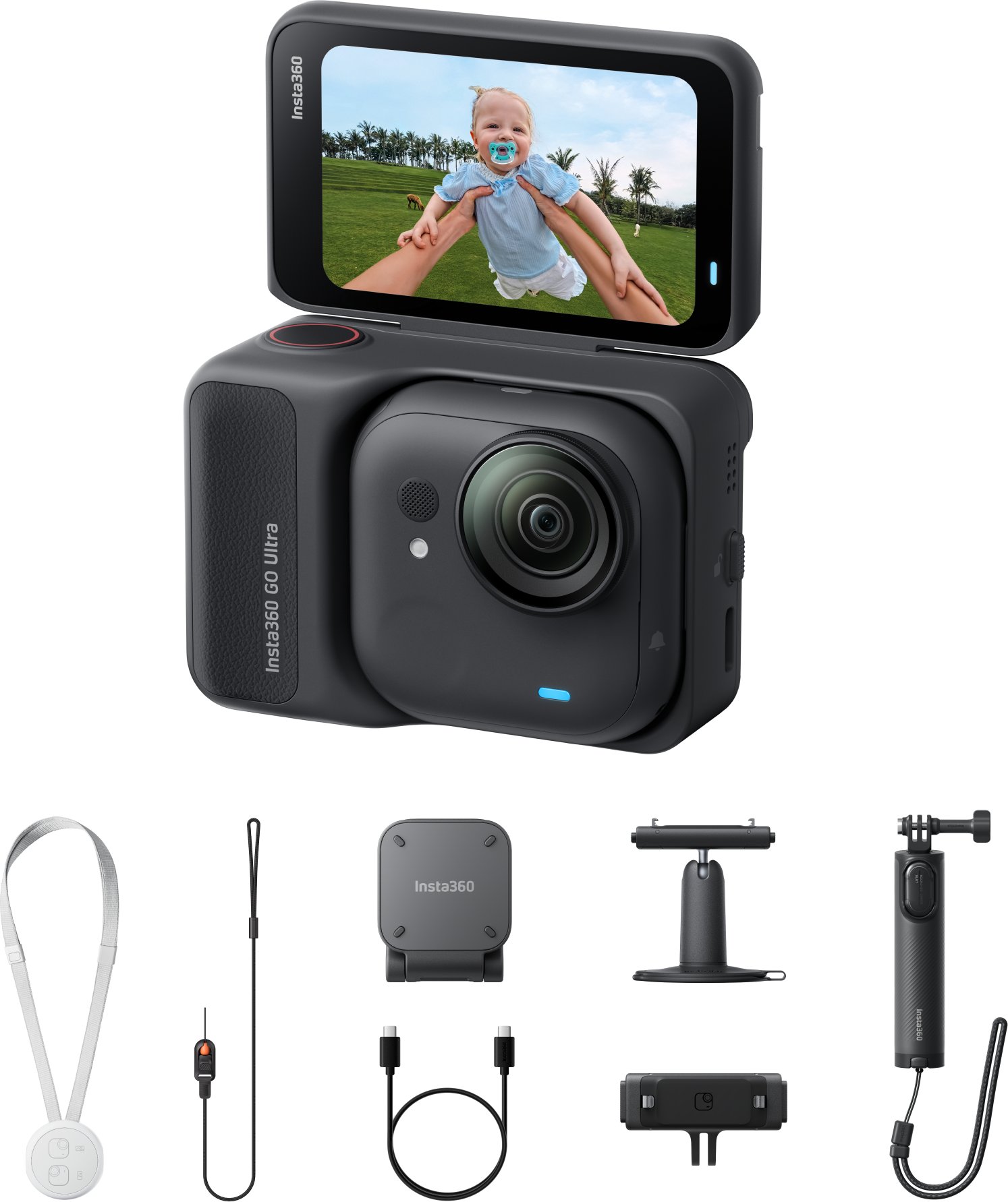 Kamerë akcioni Insta360 GO Ultra Creator Bundle, 4K60, 156° FOV, e zezë