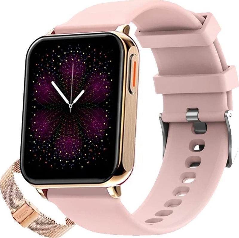 Smartwatch GRAVITY GT17 1, 1.78" AMOLED, IP68, rozë gold