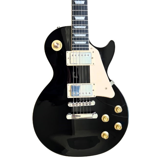 Kitarra elektrike V-tone VLP1, 4/4 39", stil Les Paul, e zezë