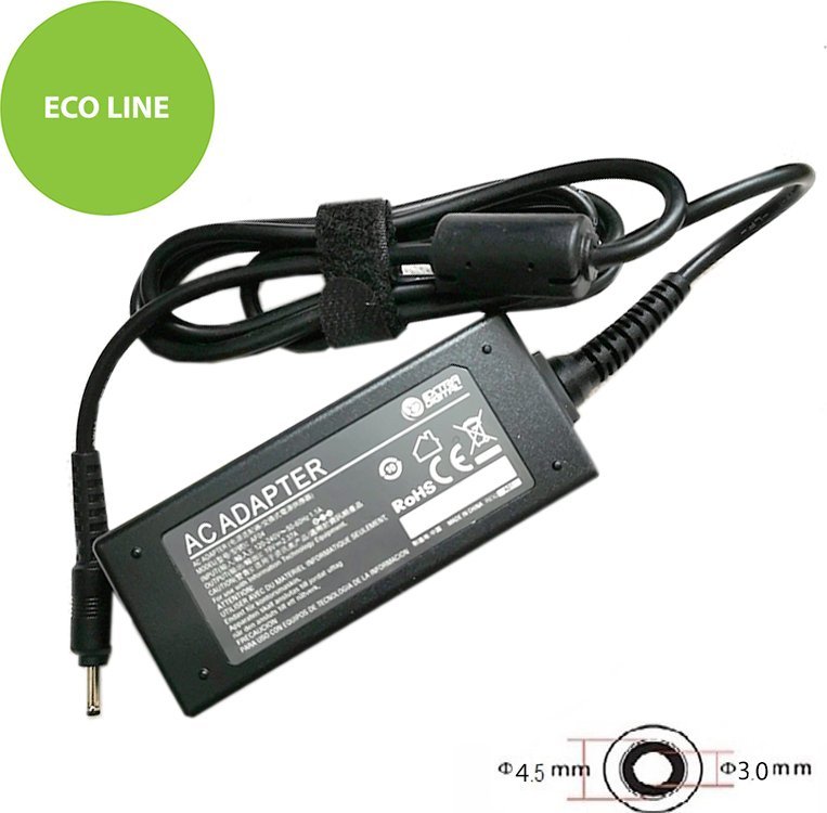 Adaptues karikues për laptop Dell 45W, 19.5V 2.31A, konektor 4.5mm x 3.0mm, i zi