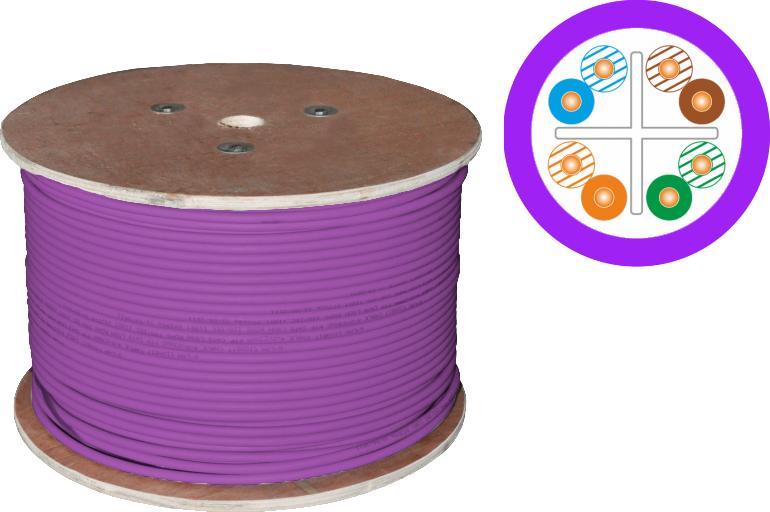Kabllo rrjeti ALANTEC U UTP Cat.6 LSOH, 4x2x23AWG, 500m, vjollcë