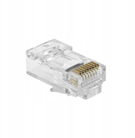 Konektor rrjeti Maclean RJ45 MT177, UTP CAT6, Pass Through, transparent