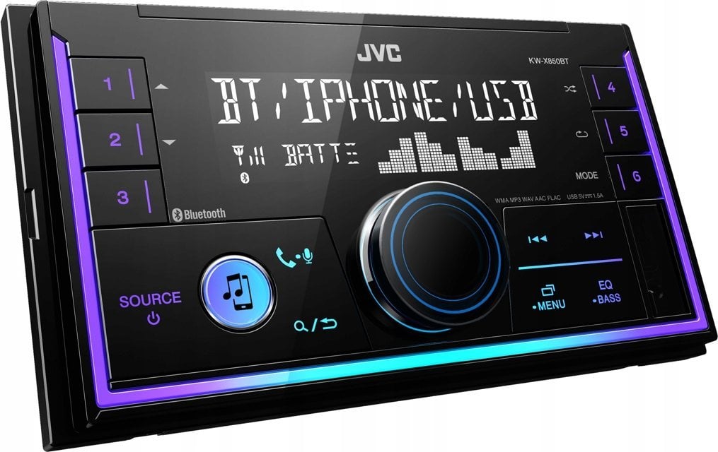 Radio makine JVC KW-X850BT, 2DIN, Bluetooth USB AUX, e zezë