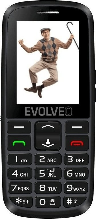 Telefoni për të moshuar EVOLVEO EasyPhone EG, ekran 2.4", buton SOS, i zi
