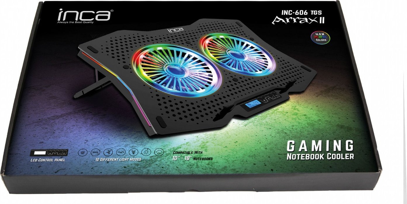 Ftohës laptopi Inca INC-606TGS, 18", 1200 RPM, i zi