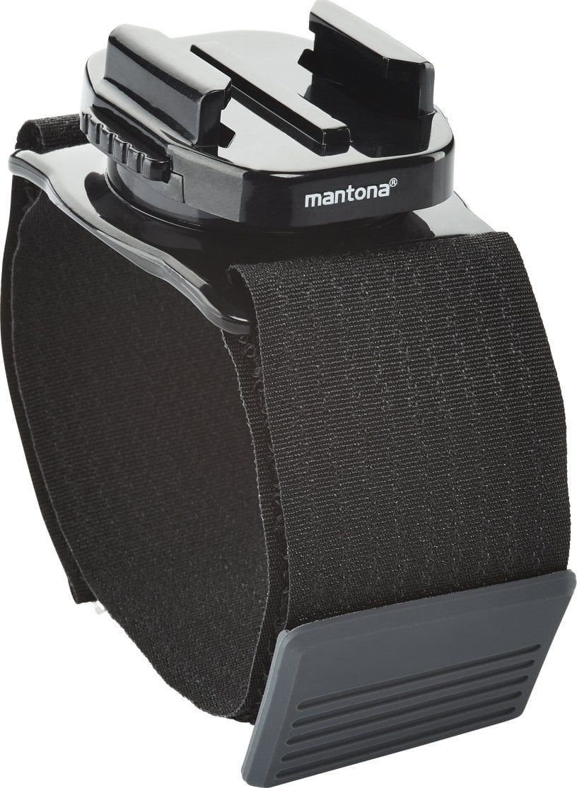 Rrip krahu Mantona, mbajtëse 360° për GoPro dhe kamera action, i zi