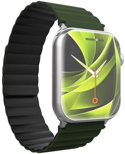Rrip ore Mobile Origin Magnetic Watch Strap II, për Apple Watch 49mm 46mm 45mm 44mm, jeshile e zezë