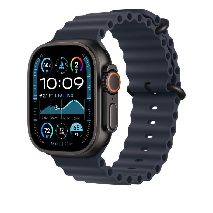 Apple Watch 49mm Band, Navy Ocean Band Extension, Black Titanium Finish 2