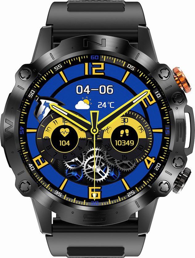 Orë inteligjente Mski Gravity GT20-1, ekran 1.43" Amoled, Bluetooth 5.0, e zezë